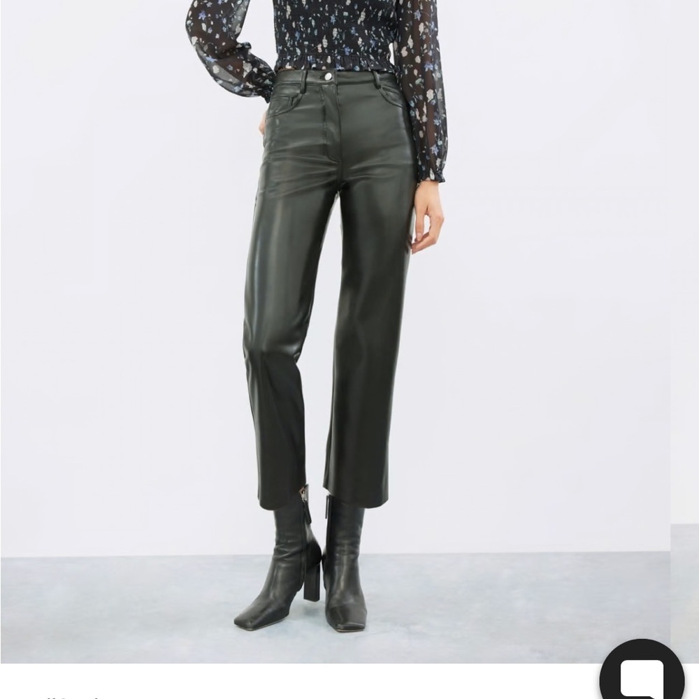 Aritzia Melina Leather Pant Cropped size 00